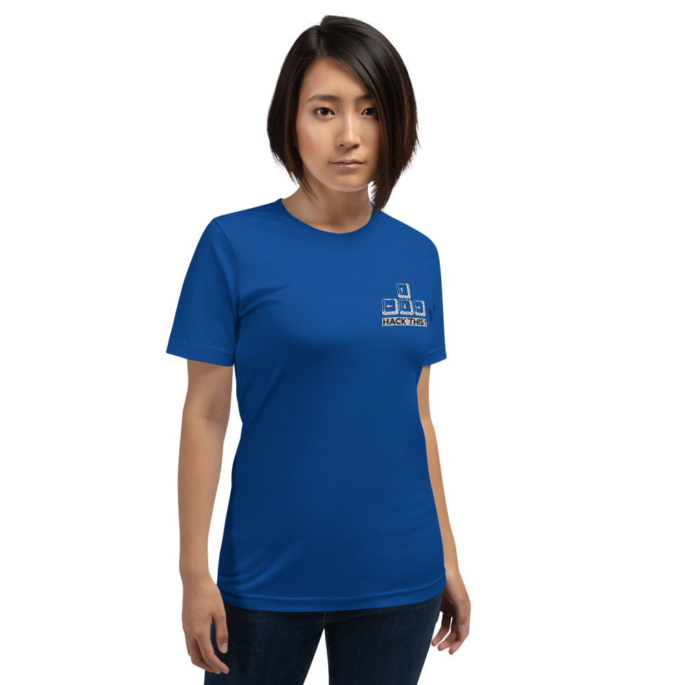 Hack this - Short-Sleeve Unisex T-Shirt (embroidery) by DarkByteGear