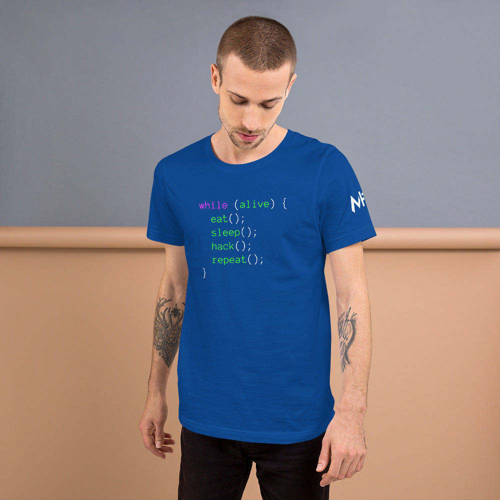Eat sleep hack repeat - Unisex t-shirt by DarkByteGear