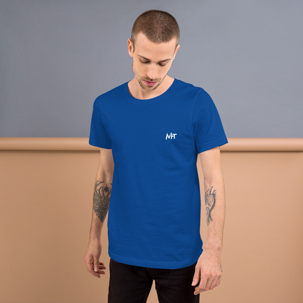 6 Stages of Debugging - Unisex t-shirt (back print) by DarkByteGear