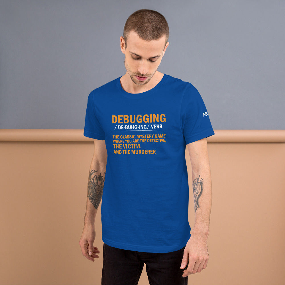 Debugging definition ( Orange Text ) - Unisex t-shirt by DarkByteGear