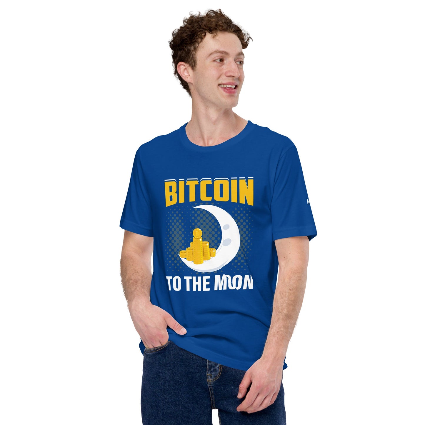 Bitcoin to the moon - Unisex t-shirt by DarkByteGear