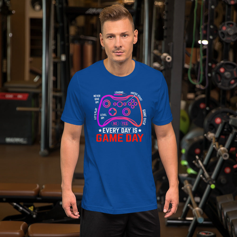 Never Give Up, everyday is Game Day - Unisex t-shirt by DarkByteGear