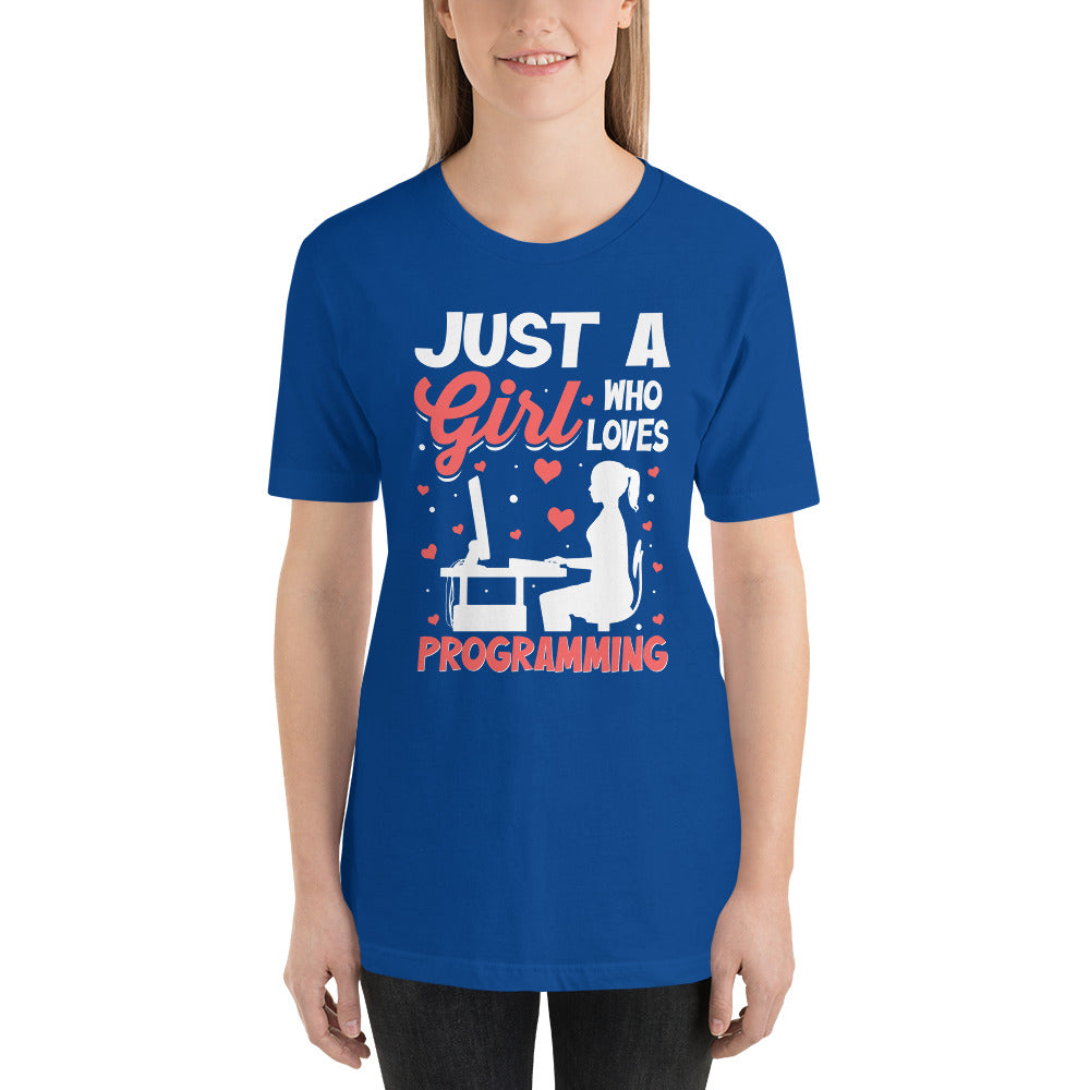 Just a girl who loves programming - Unisex t-shirt by DarkByteGear