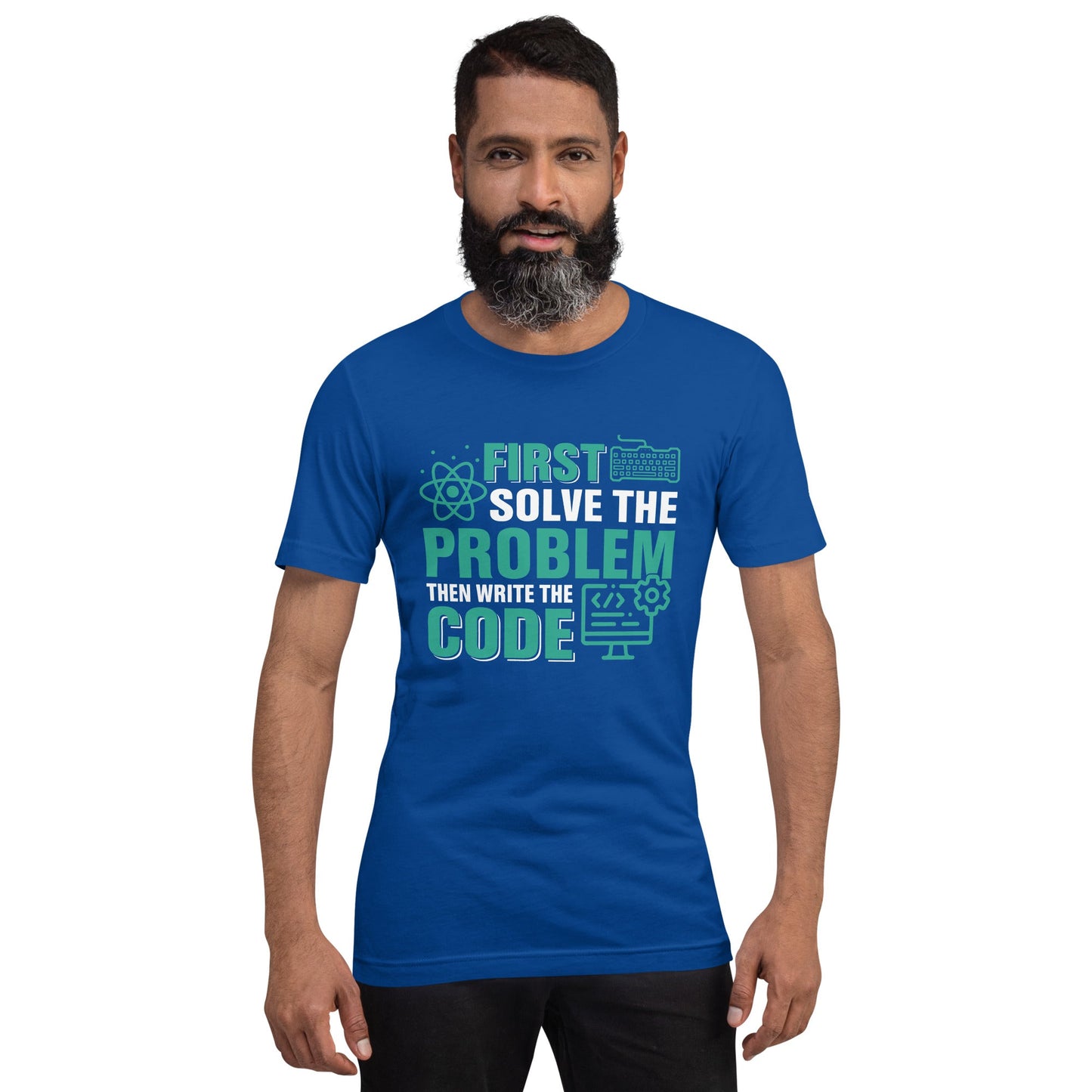 First, Solve the problem; then, Write the code V1 - Unisex T-shirt by DarkByteGear