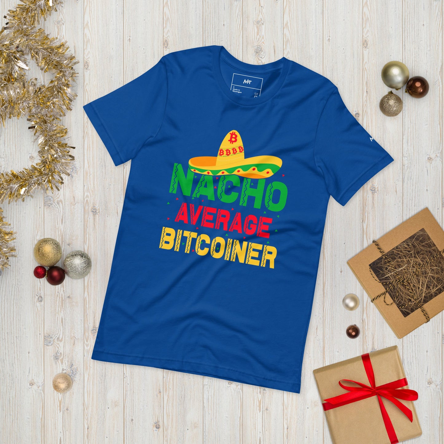 Nacho Average Bitcoiner Unisex t-shirt ( Back Print ) by DarkByteGear