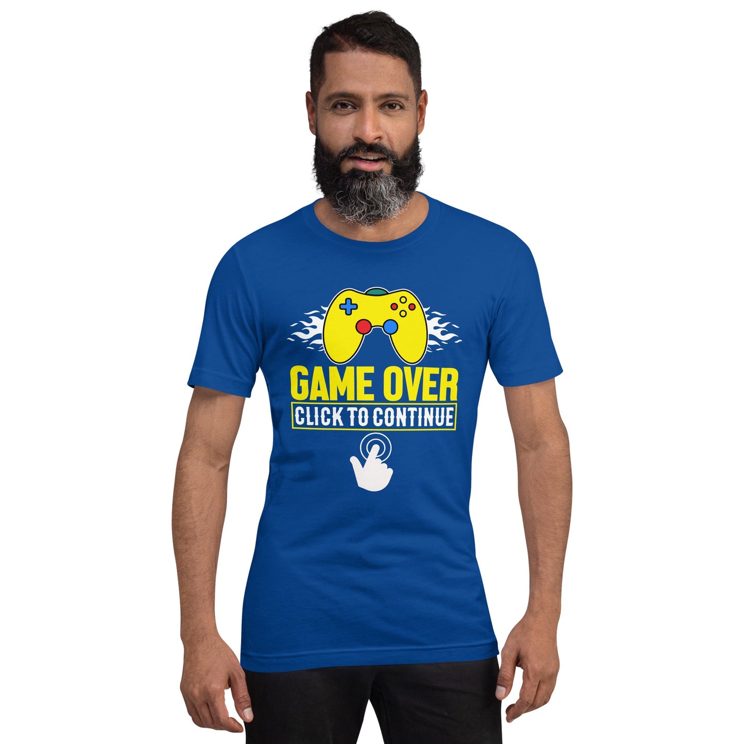 Game Over Click to Continue - Unisex t-shirt by DarkByteGear