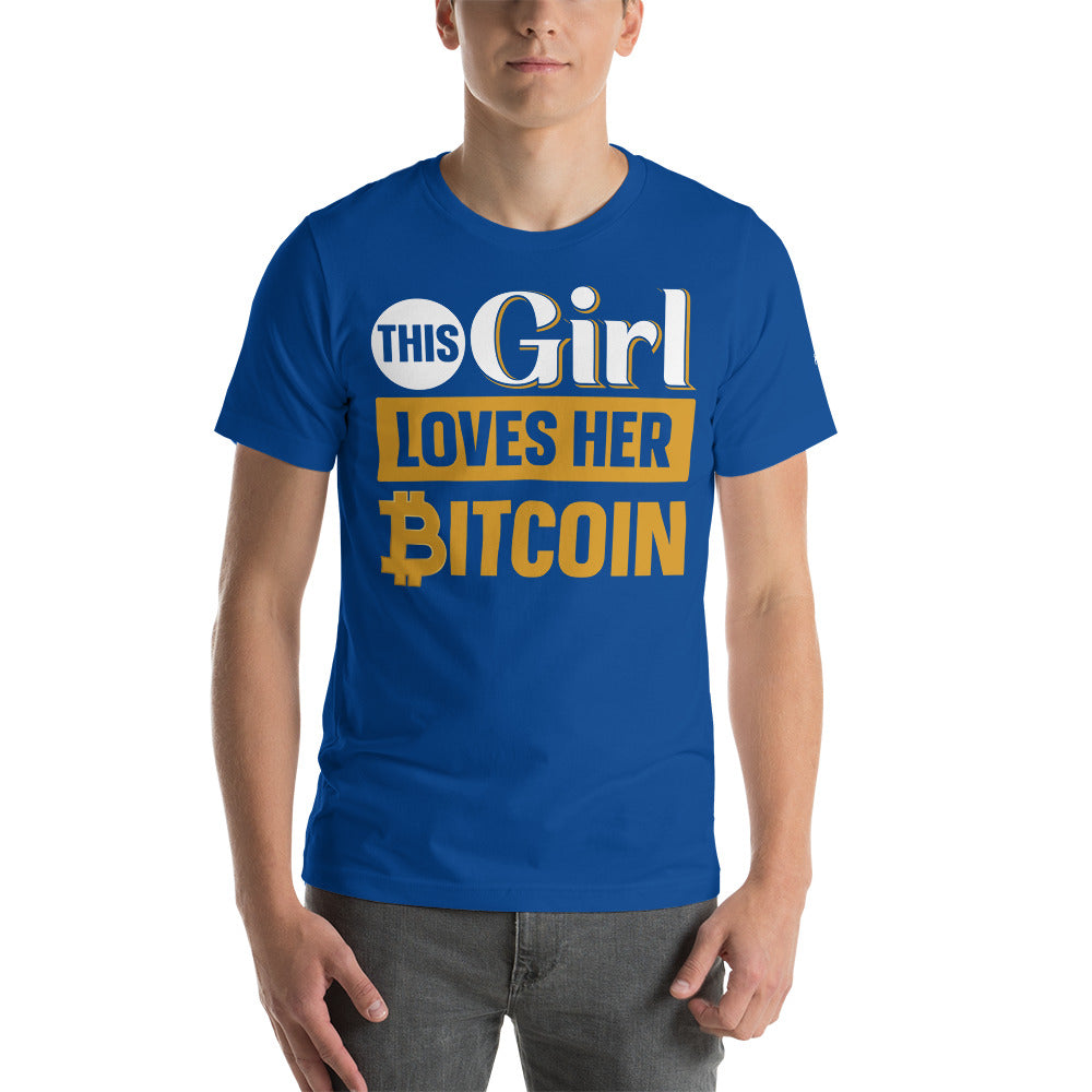 This Girl love her Bitcoin Unisex t-shirt by DarkByteGear