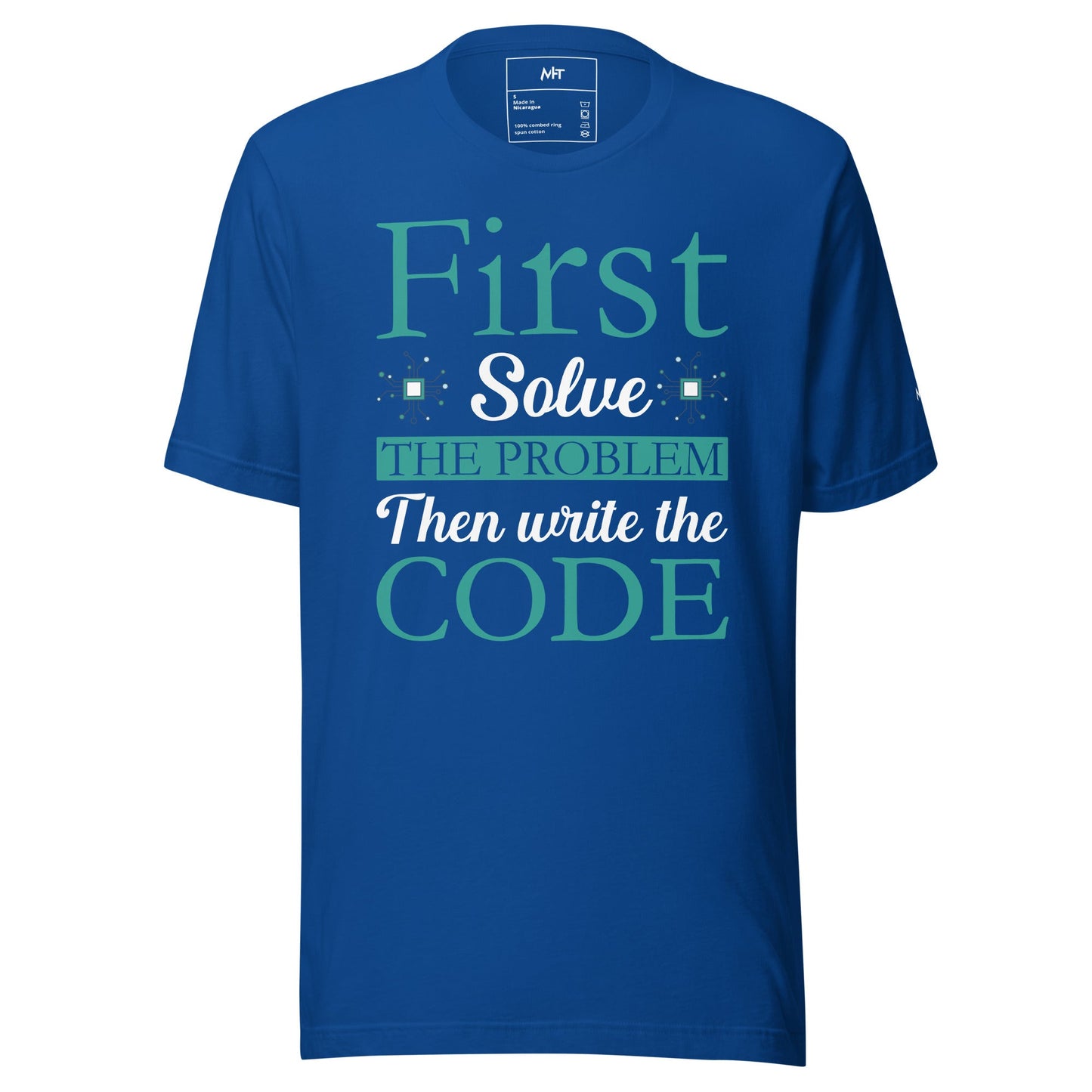 First, Solve the problem; then, Write the code V3 - Unisex t-shirt by DarkByteGear