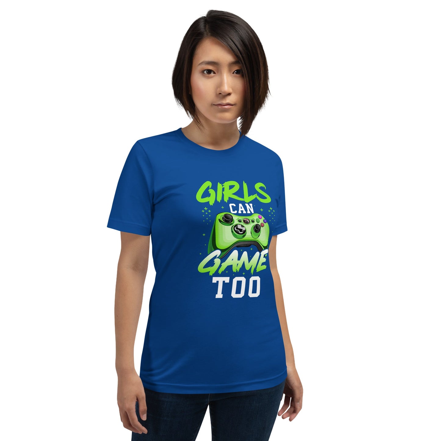 Girls can Game too Unisex t-shirt by DarkByteGear
