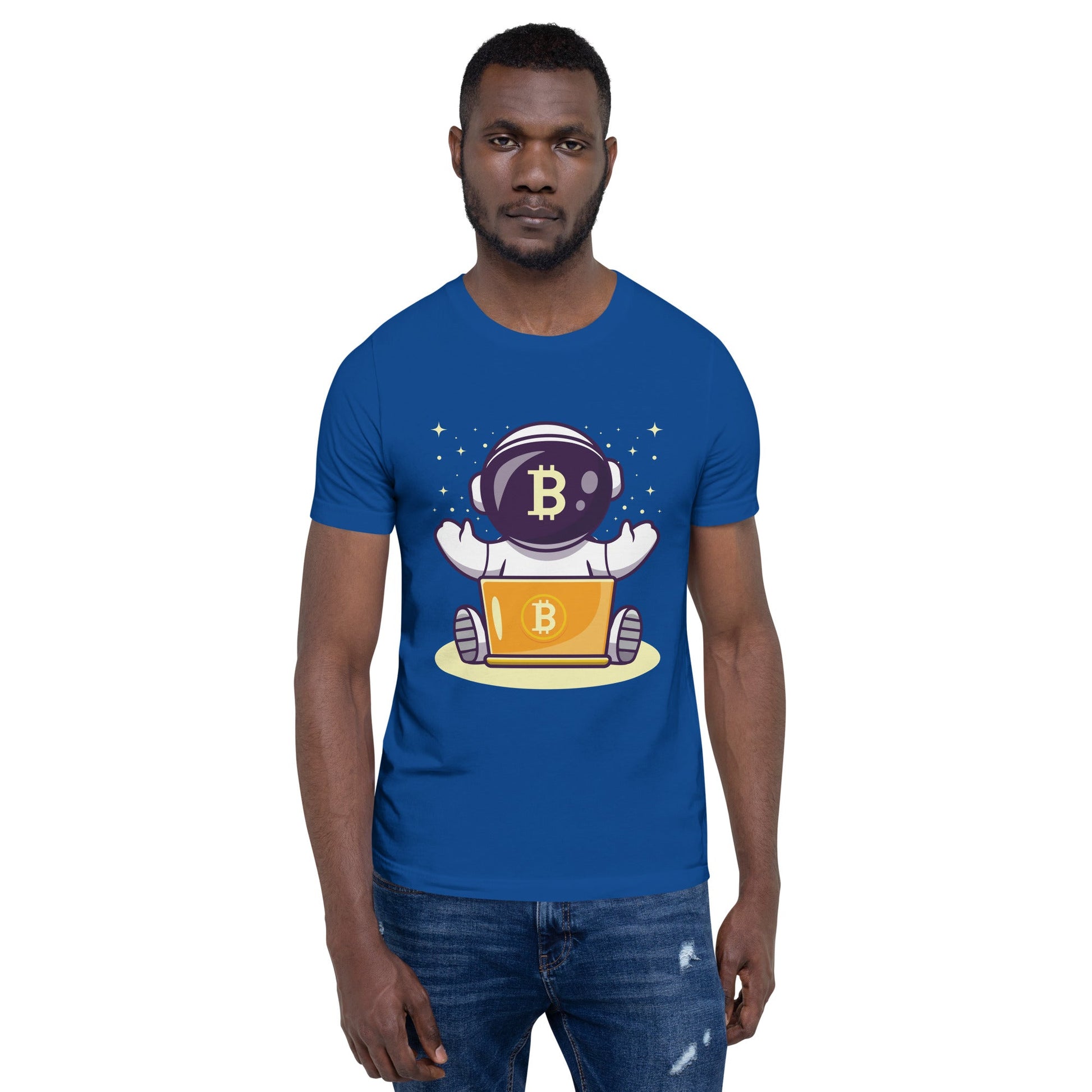 Bitcoin Astronaut - Unisex t-shirt by DarkByteGear