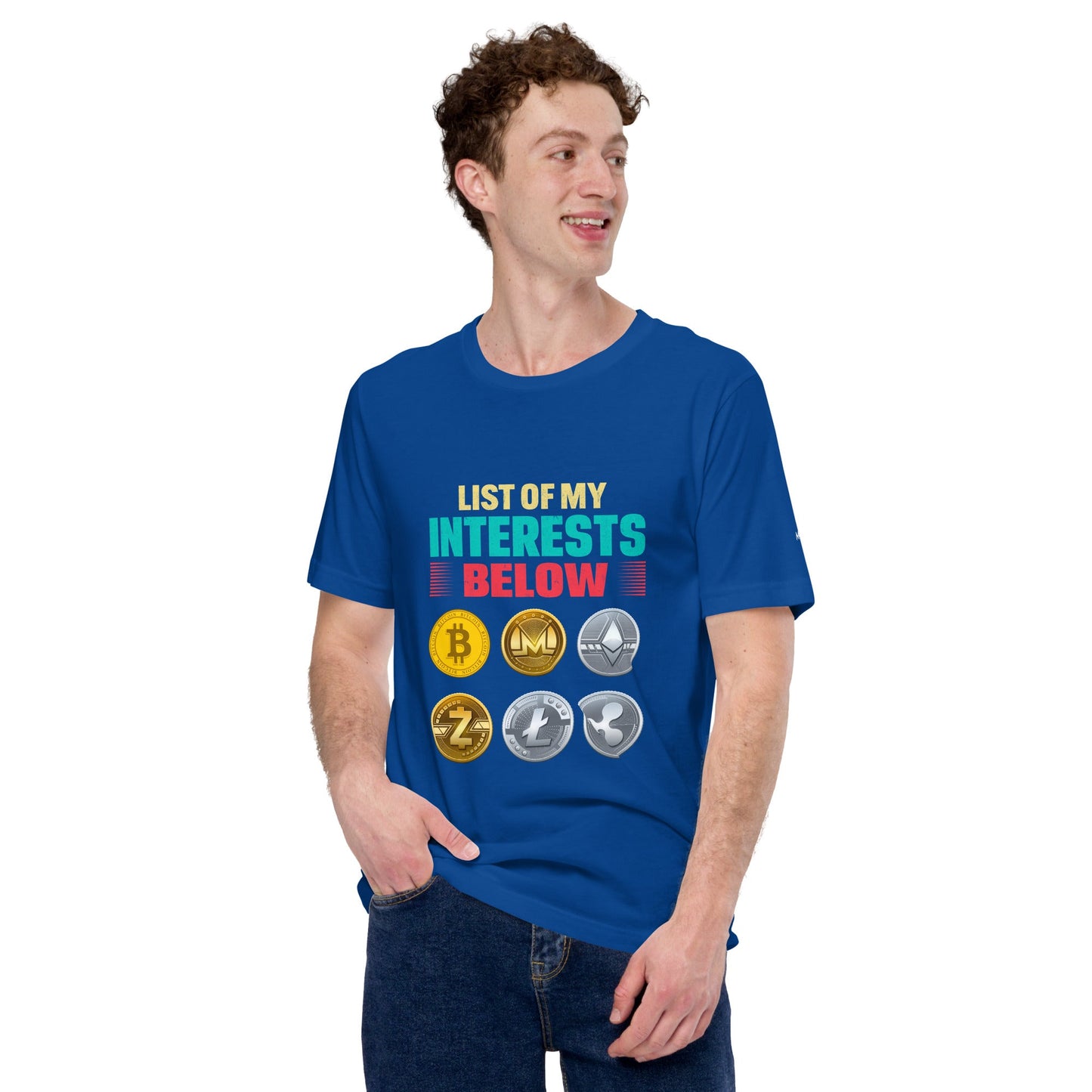List of my Interests below - Unisex t-shirt by DarkByteGear