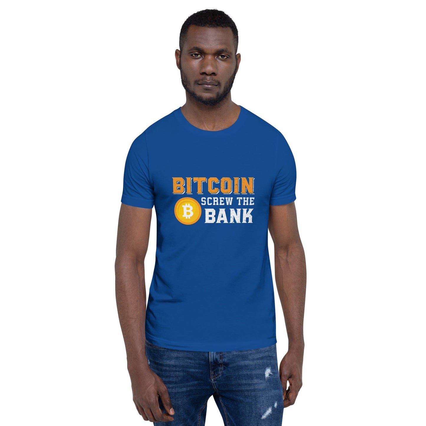 Bitcoin Screw the Bank - Unisex t-shirt by DarkByteGear