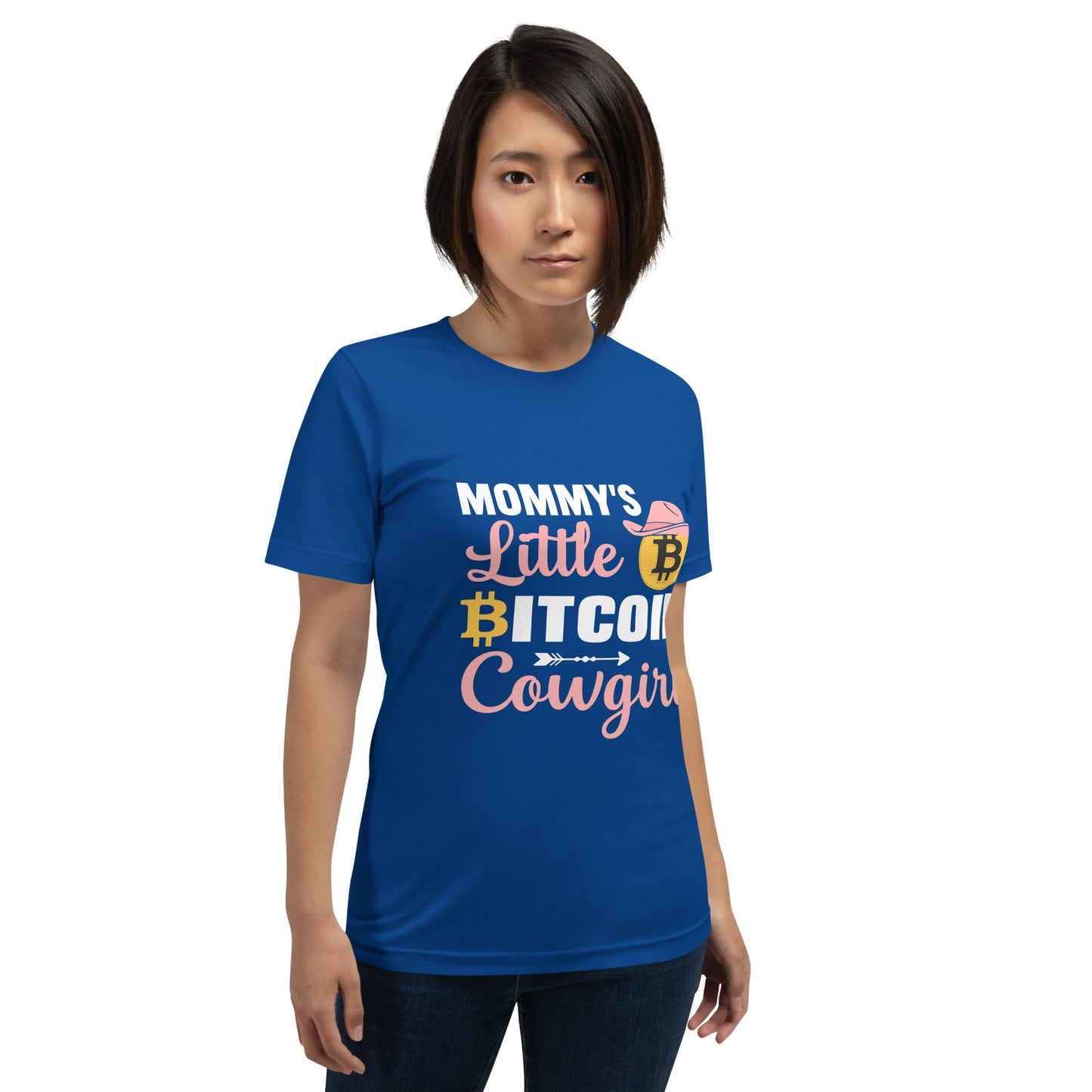 Mommy's little bitcoin cowgirl - Unisex t-shirt by DarkByteGear
