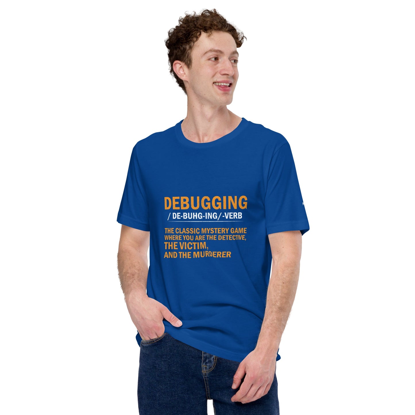 Debugging definition ( Orange Text ) - Unisex t-shirt by DarkByteGear