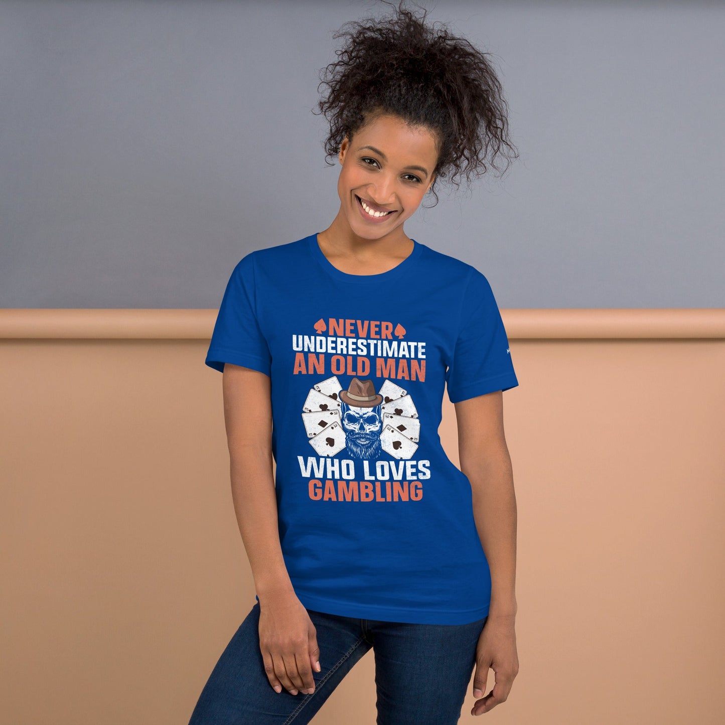 Never Underestimate an old man who Loves gambling - Unisex t-shirt by DarkByteGear