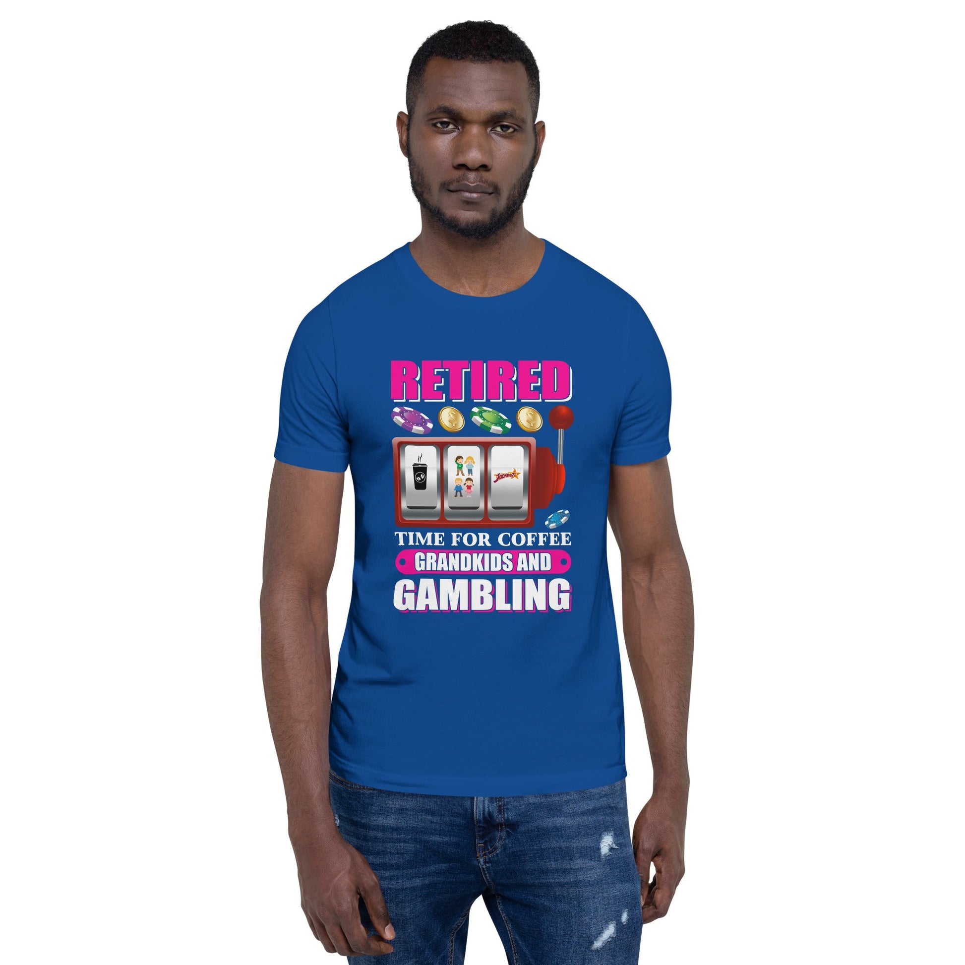 Retired: Time for Coffee, Grandkids and Gambling - Unisex t-shirt by DarkByteGear
