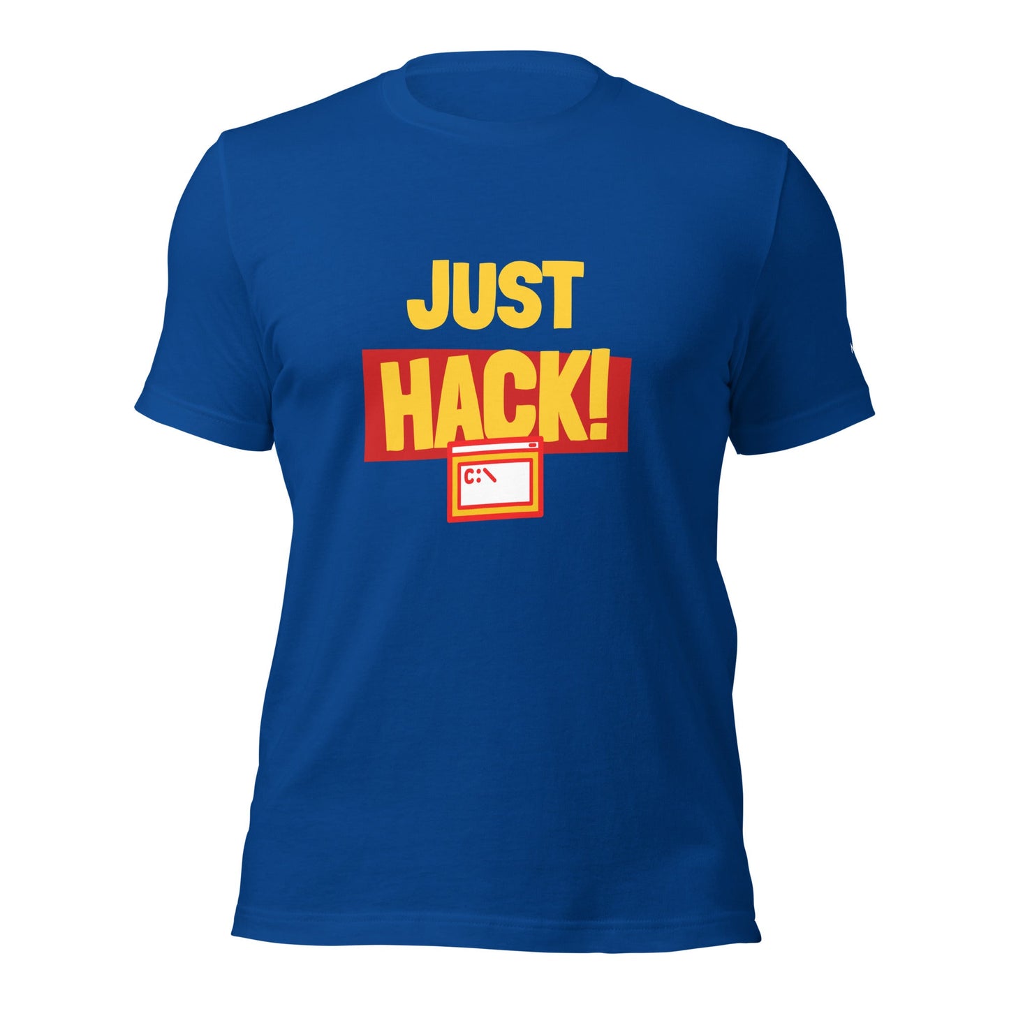 Just Hack (Yellow Text) - Unisex t-shirt by DarkByteGear