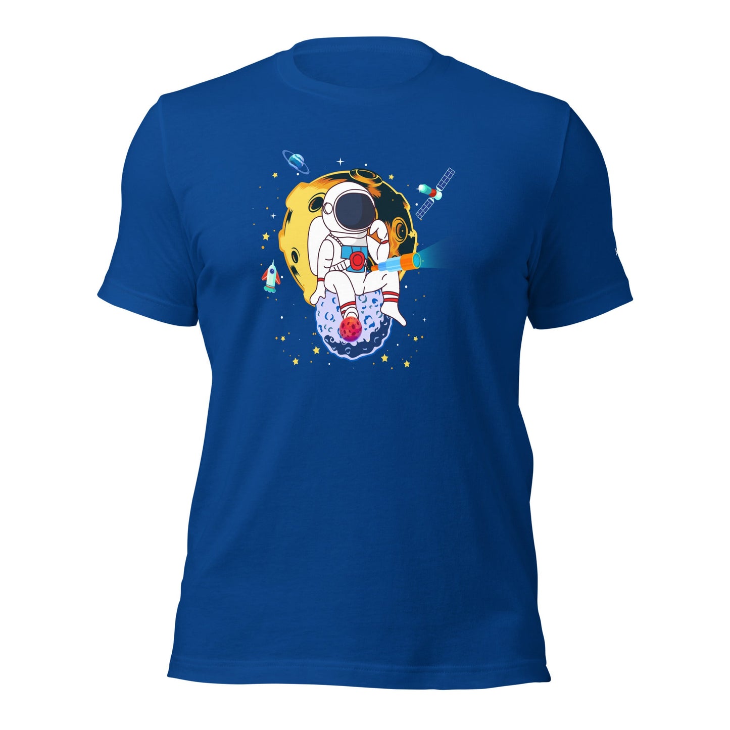 Astranaut catching stars - Unisex t-shirt by DarkByteGear