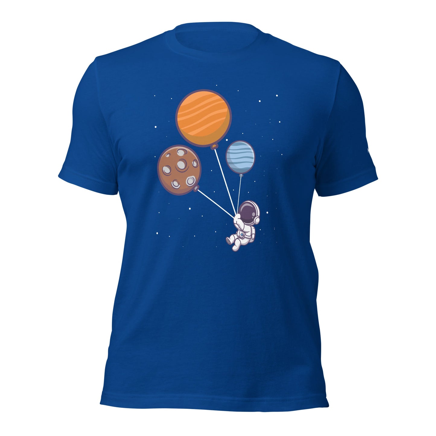 Astronaut with Balloons in Space - Unisex T-shirt by DarkByteGear