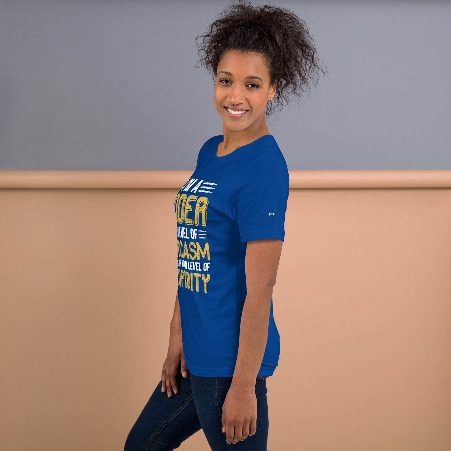 I am a Coder; my level of Sarcasm Depends on your level of Stupidity - Unisex t-shirt by DarkByteGear