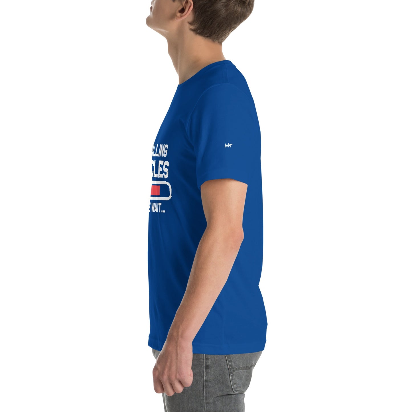 Installing Muscles Please Wait.... - Unisex t-shirt by DarkByteGear