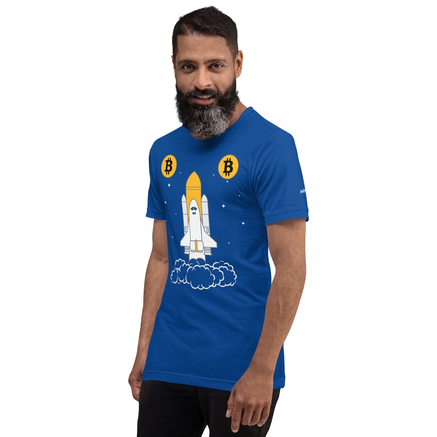 Bitcoin Spaceship Unisex t-shirt by DarkByteGear