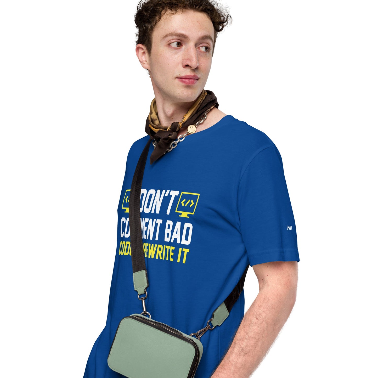 Don't comment Bad code, rewrite it - Unisex t-shirt by DarkByteGear