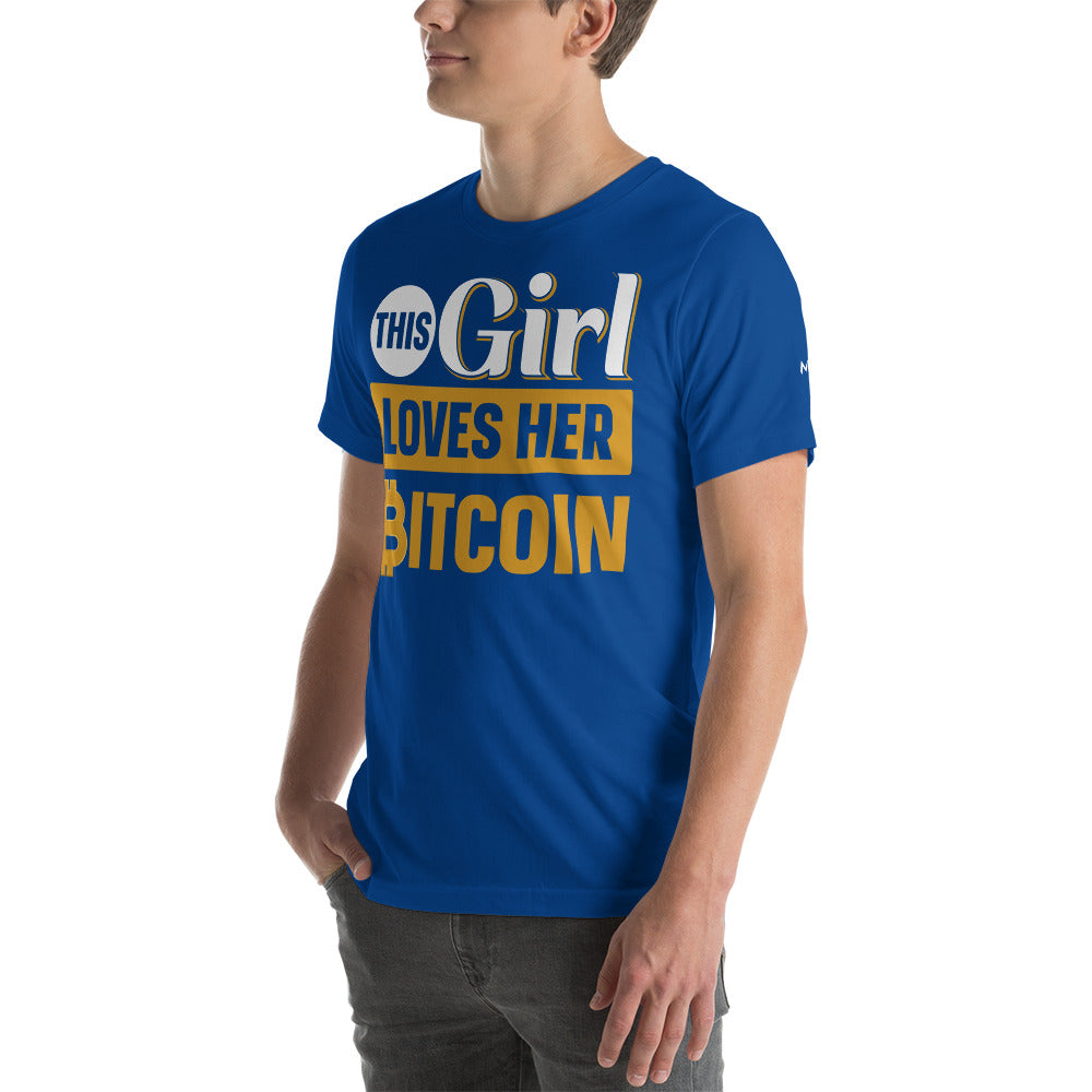 This Girl love her Bitcoin Unisex t-shirt by DarkByteGear