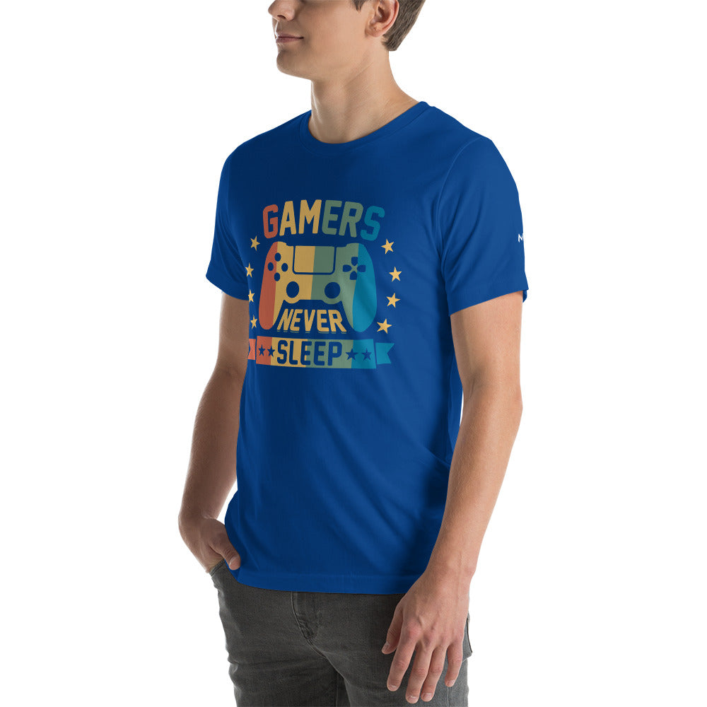 Gamers never sleep - Unisex t-shirt by DarkByteGear