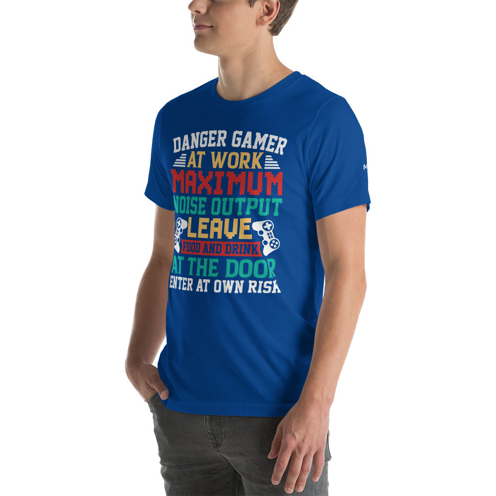 Danger Gamer Enter At Own Risk - Unisex t-shirt by DarkByteGear