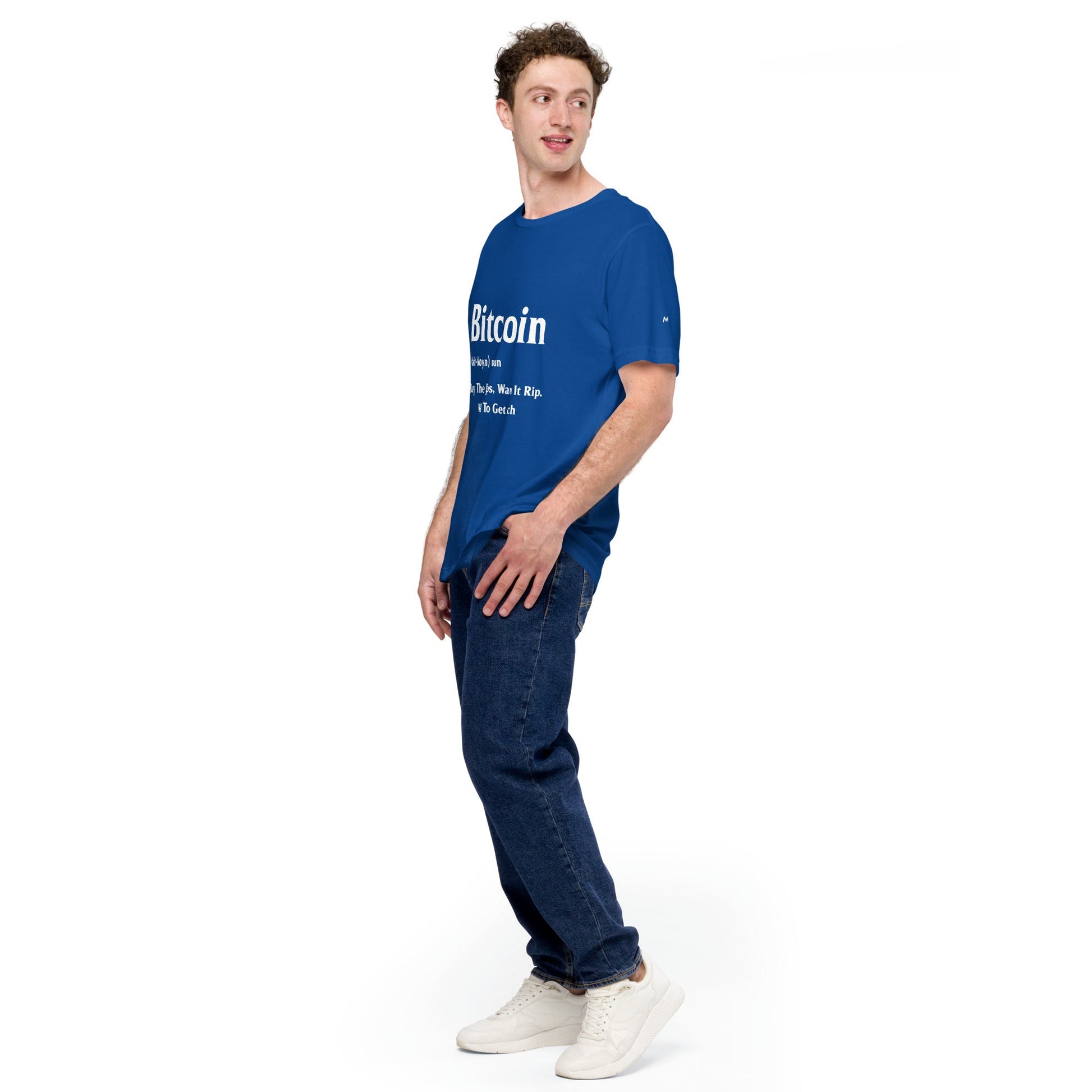 Bitcoin Definition ( White Text ) - Unisex t-shirt by DarkByteGear
