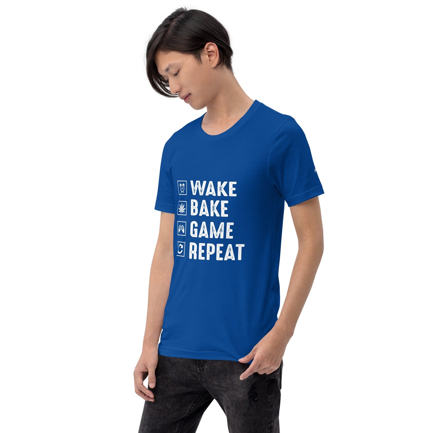Wake, Bake, Game, Repeat Rima 13 - Unisex t-shirt by DarkByteGear
