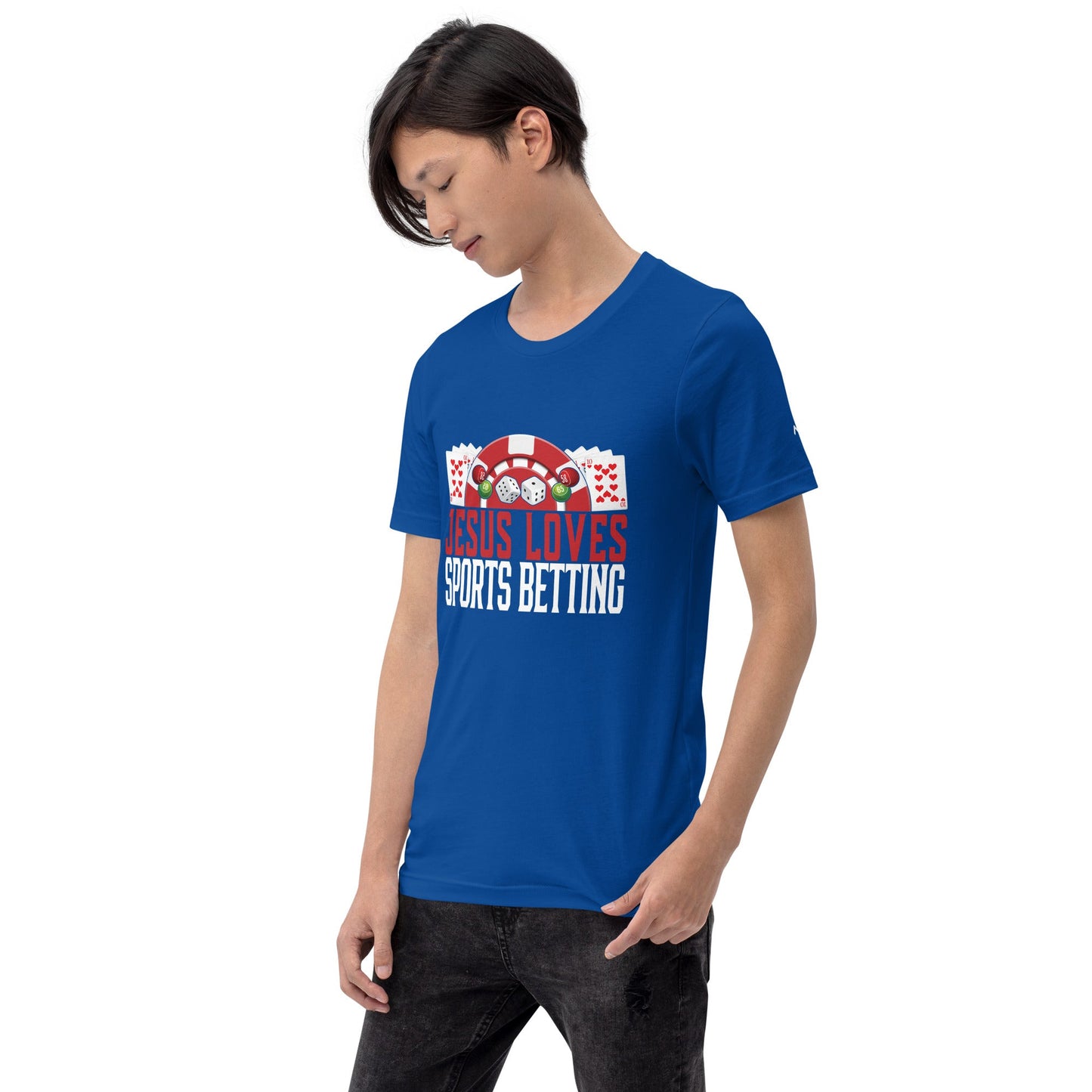 Jesus Loves Sports Betting - Unisex t-shirt by DarkByteGear
