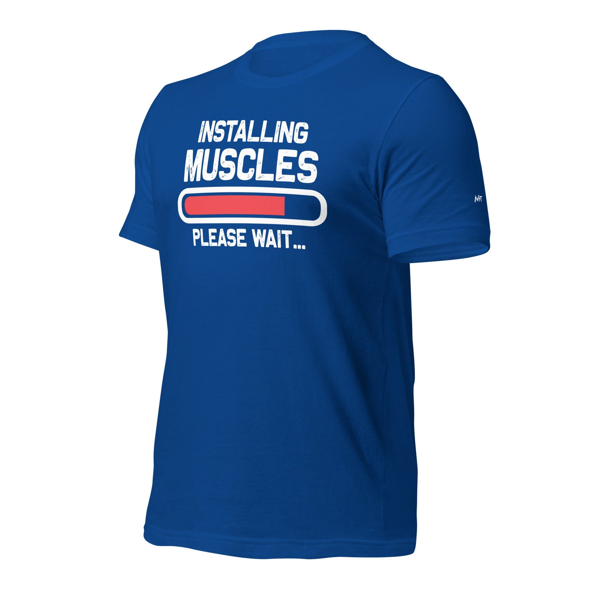 Installing muscles please wait - Unisex t-shirt by DarkByteGear