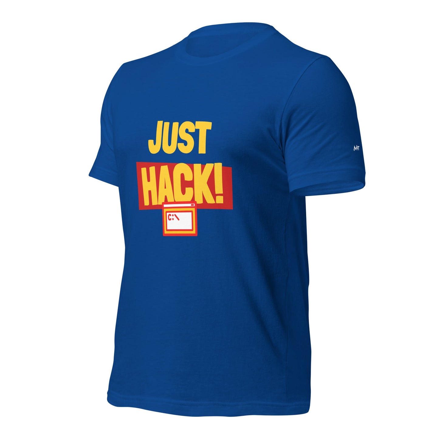 Just Hack (Yellow Text) - Unisex t-shirt by DarkByteGear