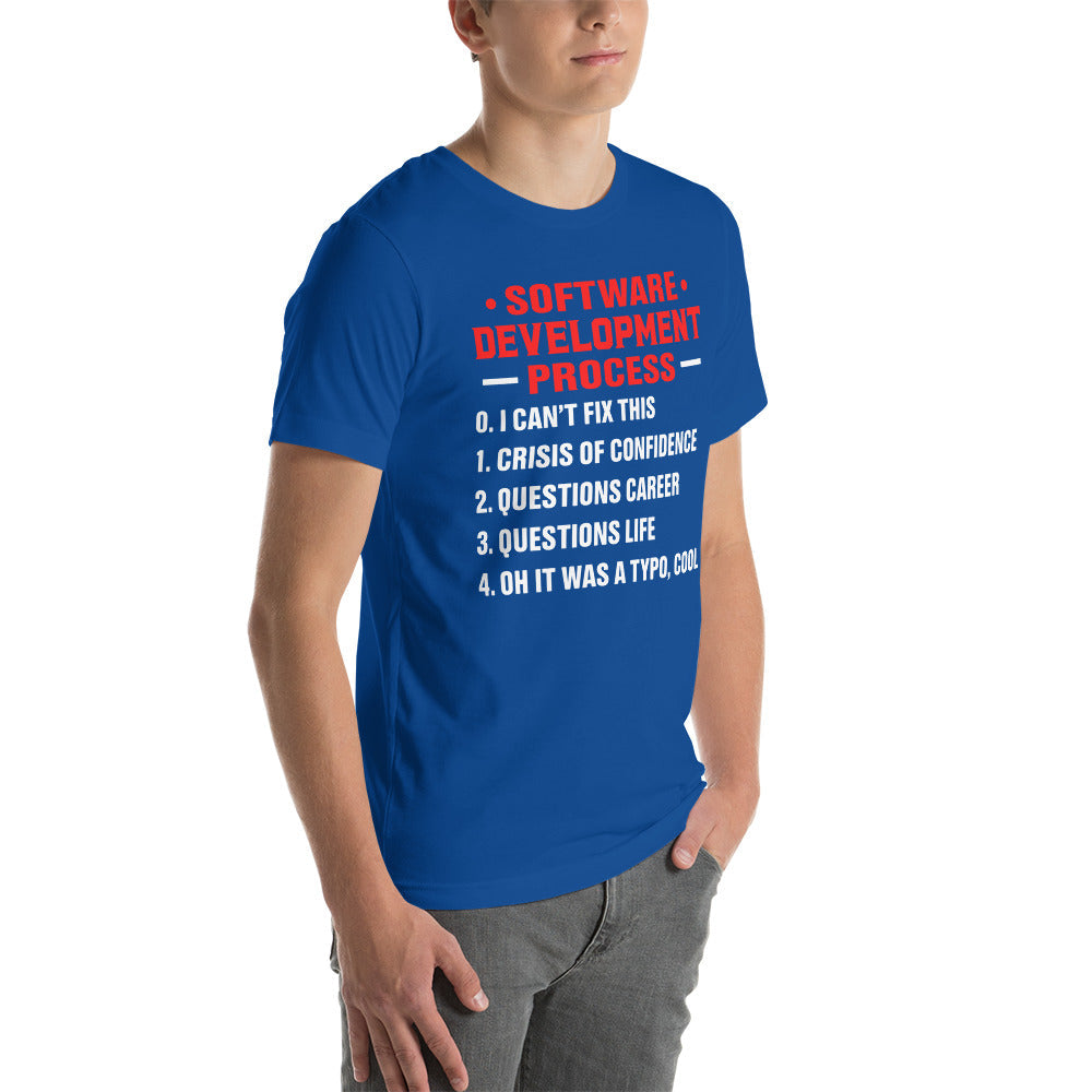 Software Development Process V1 - Unisex t-shirt by DarkByteGear