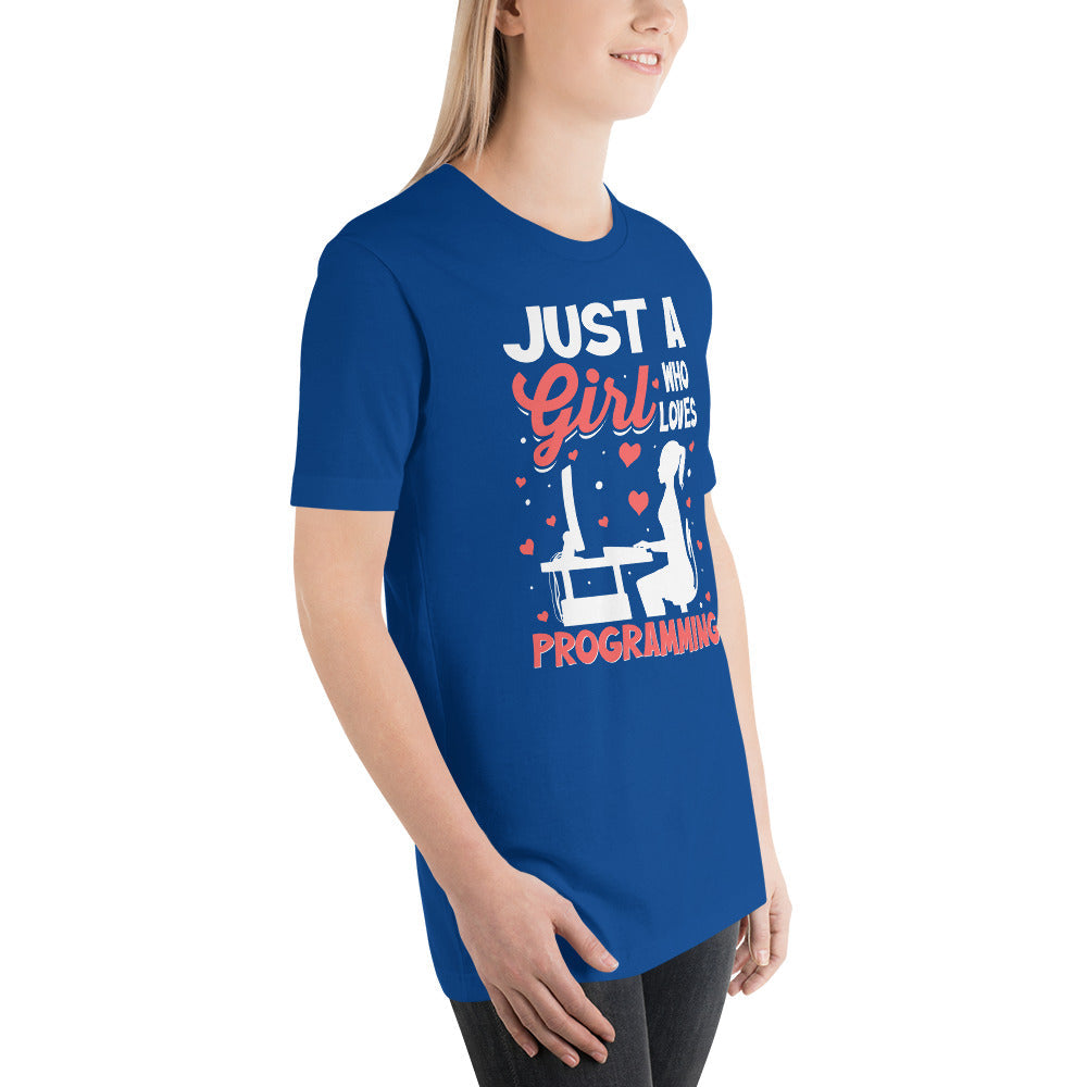 Just a girl who loves programming - Unisex t-shirt by DarkByteGear