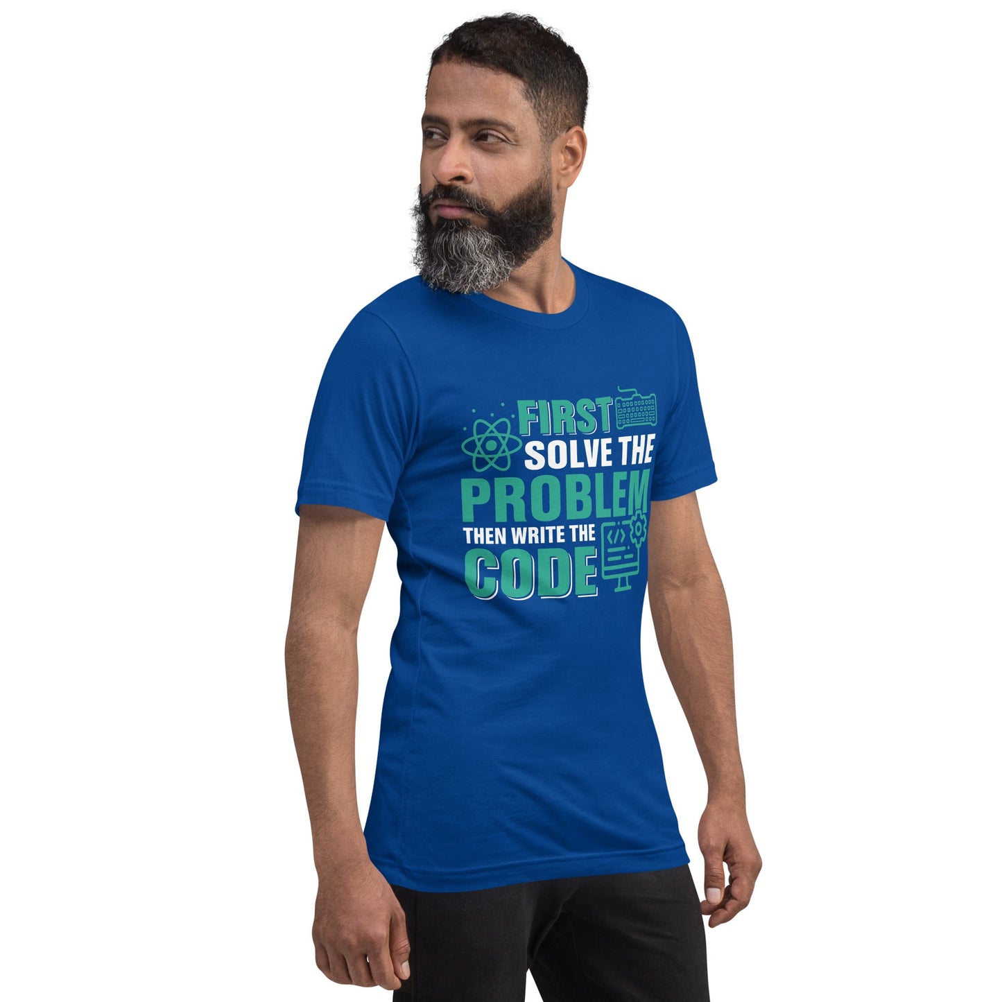 First, Solve the problem; then, Write the code V1 - Unisex T-shirt by DarkByteGear