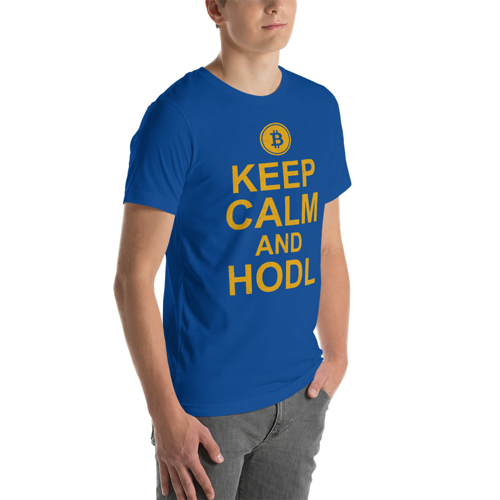 Keep Calm and HODL Unisex t-shirt by DarkByteGear