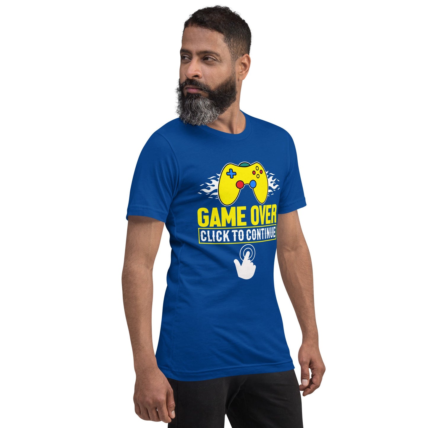 Game Over Click to Continue - Unisex t-shirt by DarkByteGear