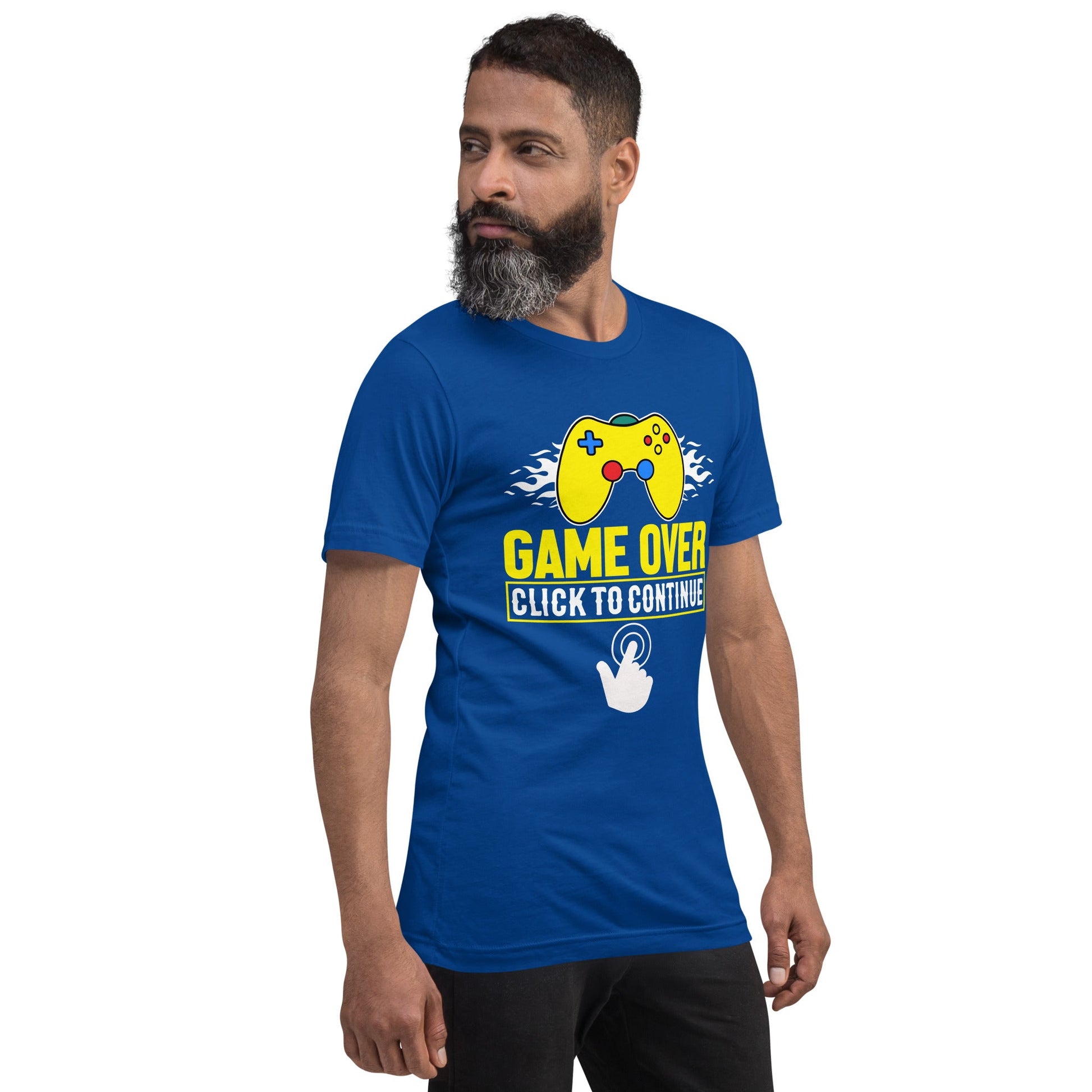 Game Over Click to Continue - Unisex t-shirt by DarkByteGear