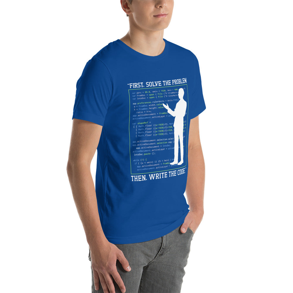 First, Solve the problem; then, Write the code V5 - Unisex t-shirt by DarkByteGear