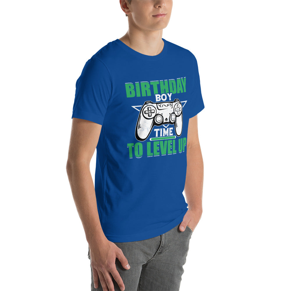 Birthday Boy Time to Level Up Unisex t-shirt by DarkByteGear