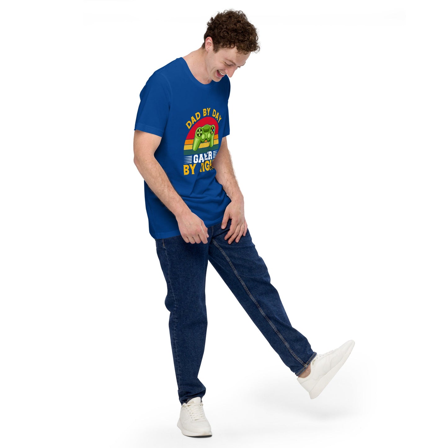 Dad by Day, Gamer by Night Unisex t-shirt by DarkByteGear