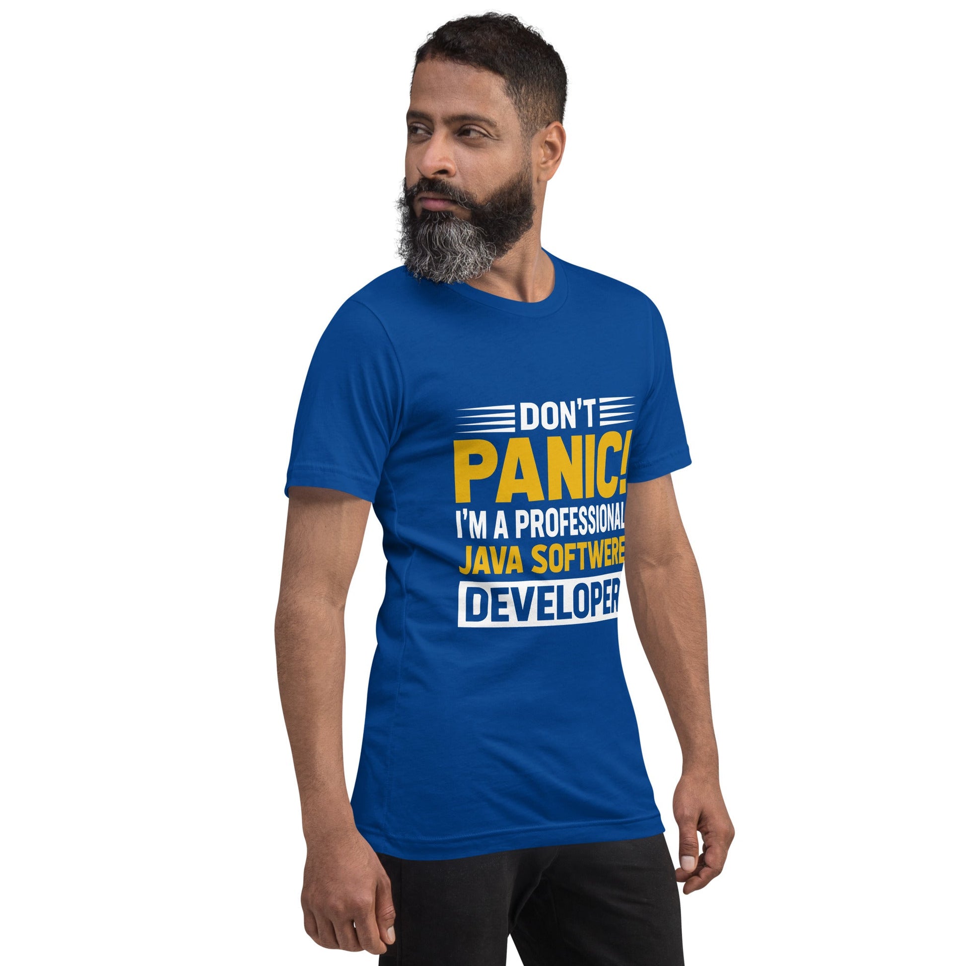 Don't Panic, I am a Professional Java Software Developer - Unisex t-shirt by DarkByteGear