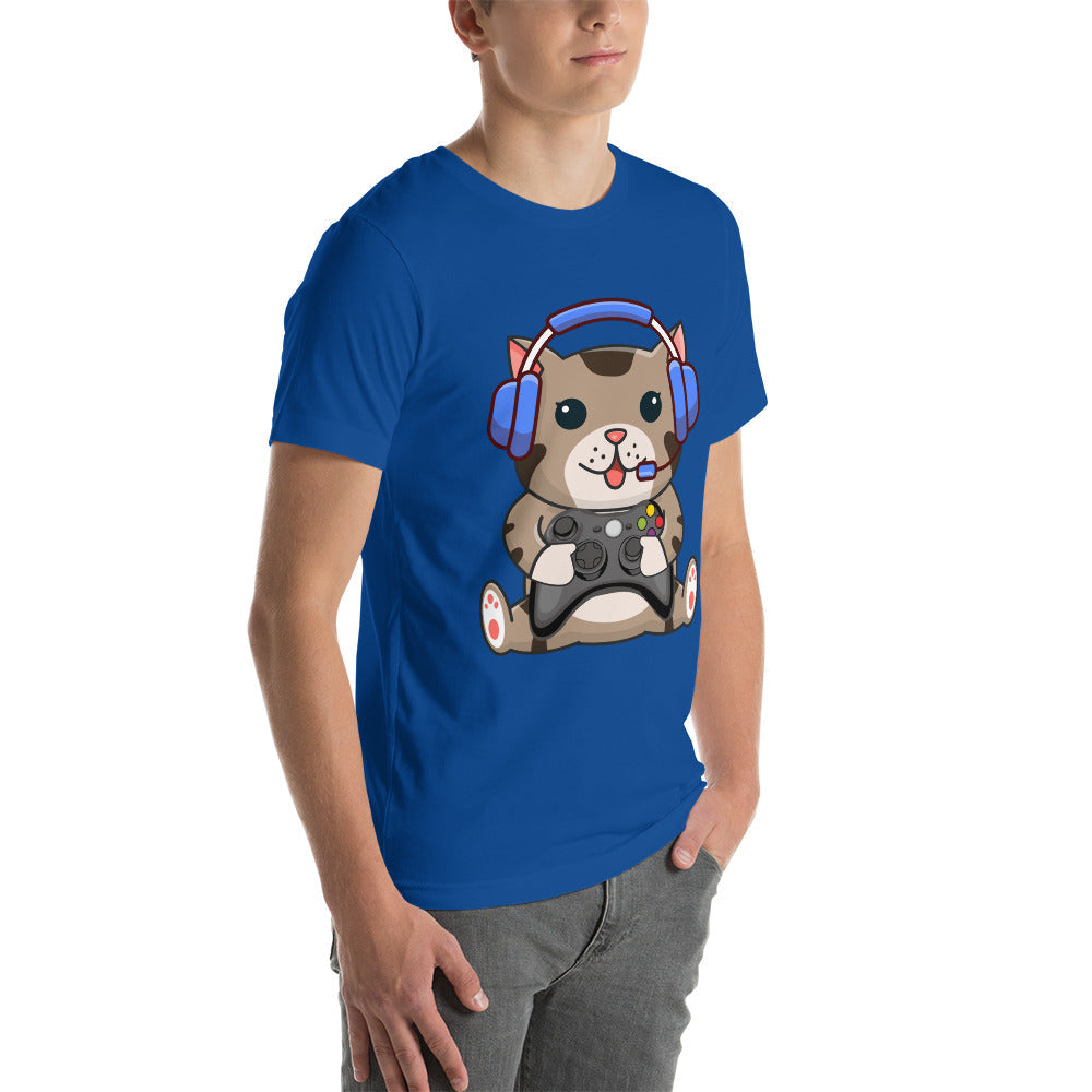 Gamer Cat - Unisex t-shirt by DarkByteGear