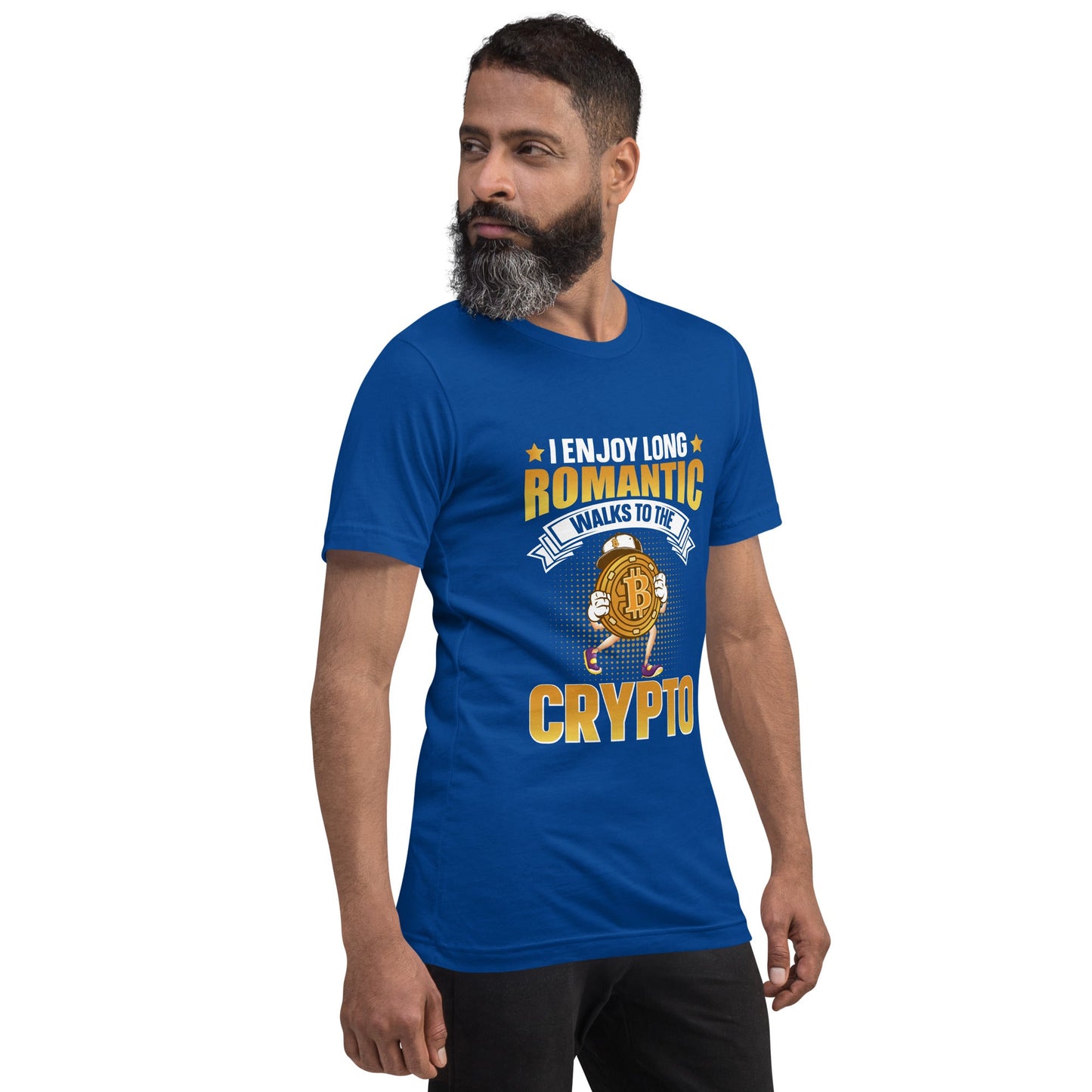 I enjoy long Romantic Walk with Crypto - Unisex t-shirt by DarkByteGear