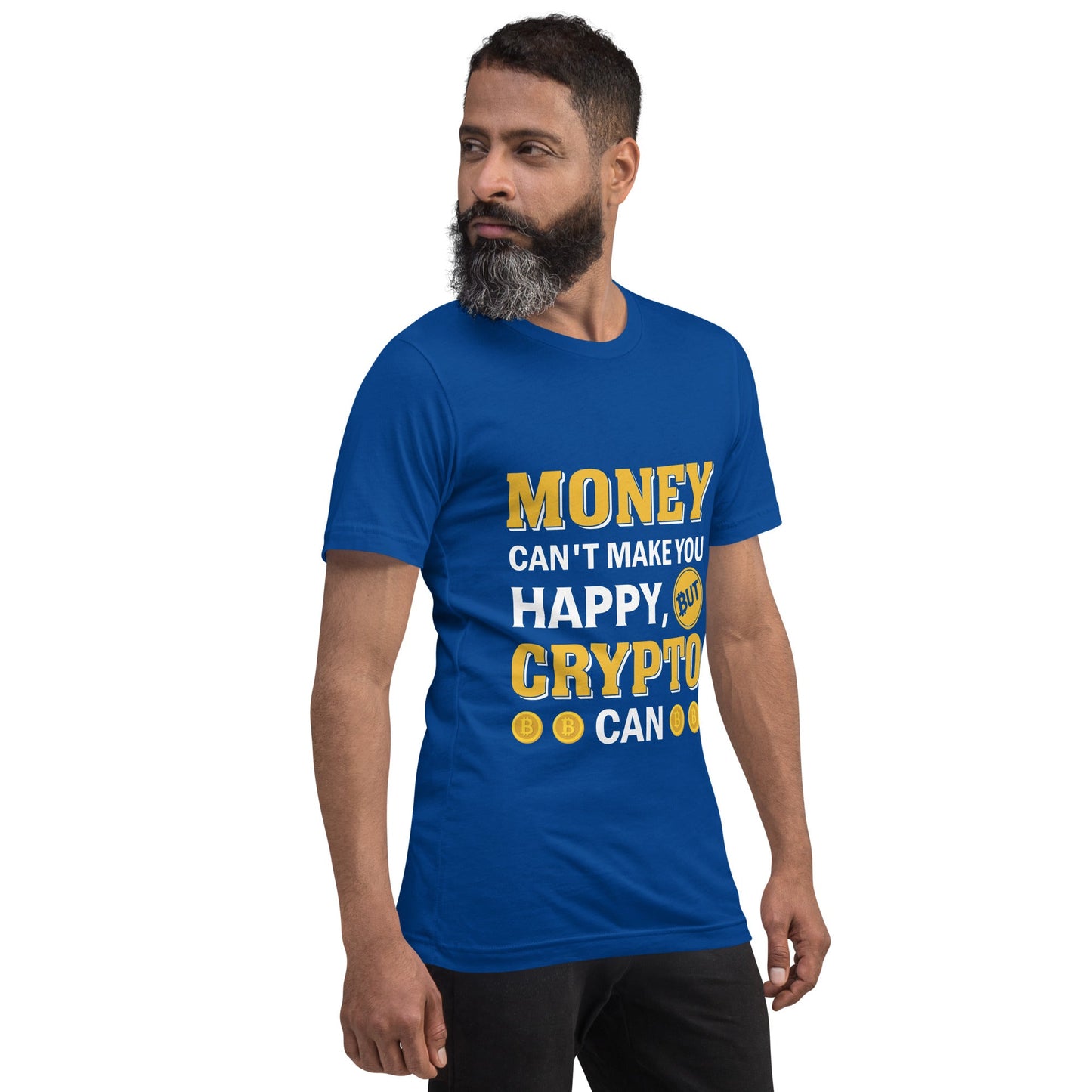 Money can't Buy You Happiness but Bitcoin Can Unisex t-shirt by DarkByteGear