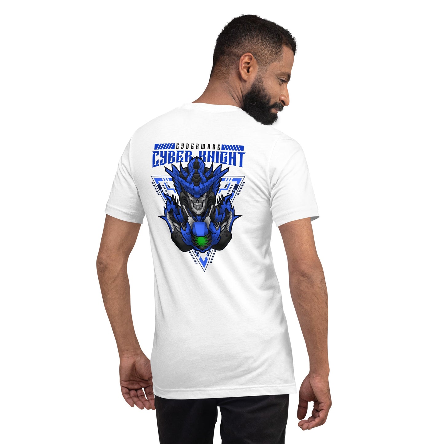 CyberWare Cyber knight - Unisex t-shirt ( Back Print ) by DarkByteGear
