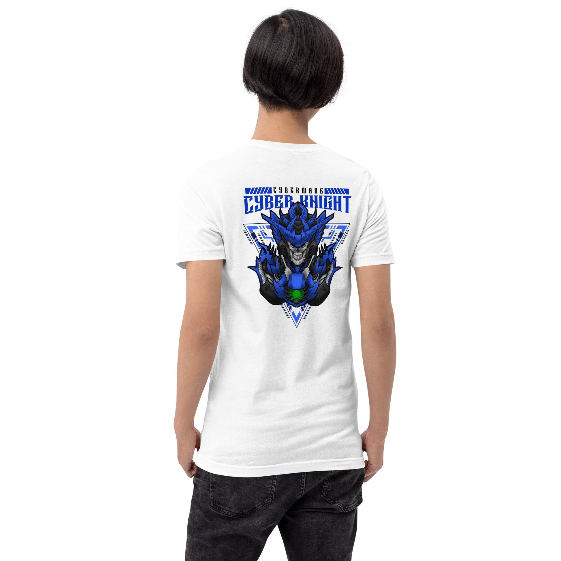 CyberWare Cyber knight - Unisex t-shirt ( Back Print ) by DarkByteGear